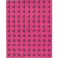 216pce Pre-Priced Round Stickers Great for Retail or Garage Sales Signage