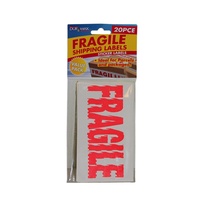 20pce Fluro Orange Fragile Sticker, Great for Parcels and Packaging, Value Pack