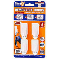 4pce Self Adhesive Hooks 500g Removable Suitable for Pictures & Photos