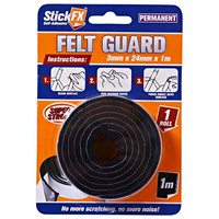 Self Adhesive Felt Guard 3mmx24mmx 1m Furniture Floor Scratch Protector 1 Roll
