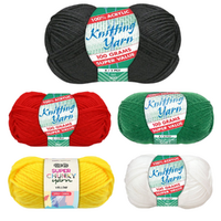 Panthers Footy Team Colours Knitting Wool Yarn 100g/Roll 5 Piece 100% Acrylic
