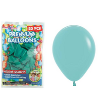 20pce Teal Green Helium Balloons Great For Parties, Birthdays & Weddings