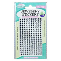 180pce Adhesive Rhinestones - Silver 5mm, Scrapbooking Art & Craft Card Making