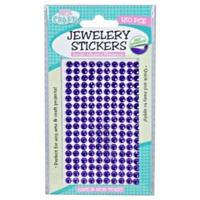 180pce Adhesive Rhinestones - Purple 5mm, Scrapbooking Art & Craft Card Making