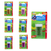 1pce Glitter Tube Shaker 14g, Screw Top Lid with Pour or Sprinkle Adaptor Top