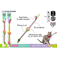 1pce 50cm Cat/Kitten Toy Plush Teaser with Stimulation Features