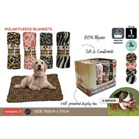NEW 1pc Polar Fleece Pet Blanket 70x100cm Winter and All Seasons