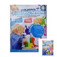 New 1pce Kids Painting Apron Blue or Pink Children Waterproof Clean Elastic