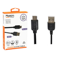 USB to Micro USB Cable 3m Length 1 Piece Black for Kindle, Galaxy S6/7