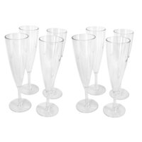 Set of Champagne Glasses 180ml Polycarbonate Quality Party Ware