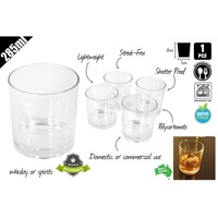 1pce Polycarbonate Scotch Short Tumbler Glass 285ml