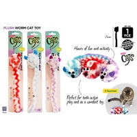 1pce Mouse with Worm Tail Cat Toy Plush Toy 26cm Three Assorted Colours