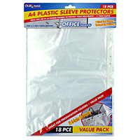 18pce A4 Plastic Sleeve Protector - 11Hole