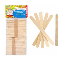 100pce Natural Paddle Pop Sticks 11.4cm School, Art & Craft DIY Projects Wooden