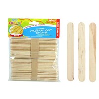 60pce Jumbo Natural Paddle Pop Sticks 15cm School, Art & Craft DIY Projects