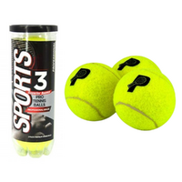 Professional Tennis Balls in Travel Tube Sport Practice 3 Ball Set Green Colour