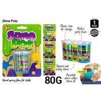 New 1pce 80g Slime Pots Slippery Oozy in Tubs Kids Party Fun!