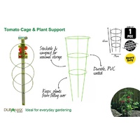 1pce Tomato / Plant Support Cage w/3 Rings 61cm High - DURAMAX