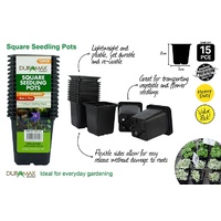 15pce Square Garden Seeding Pots 8cm - DURAMAX