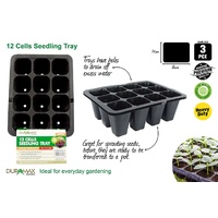 New 3pce 12 Pod Seeding Gardening Pots 18x14x6cm - DURAMAX