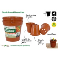 4pcs Plastic Garden Planter Pots 9.5x10cm - DURAMAX