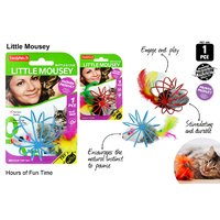 1pce Mouse with Worm Tail Cat Toy Plush Toy 26cm Three Assorted Colours