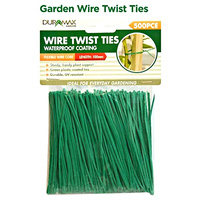 500pce Garden / Plant Twist Ties 10cm - DURAMAX