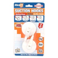 New 2pce Medium Suction Hook 6.5x4.5cm Holds 2kg Suitable For Photos/Frames