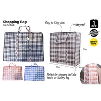 1pce XLARGE Shopping Bag 75x55x30cm 3 Asst Colours Heavy Duty Waterproof