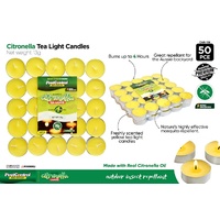 50pce Citronella Tealight Candles Effective Mosquito Repellent