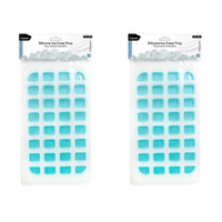 2pce Silicone Jumbo Ice 32 Cube Tray Easy Pop Out Non Stick Stackable