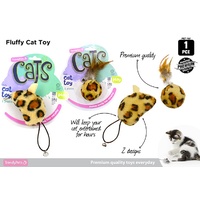 NEW 1pce Animal Print Cat Toy Mouse or Ball Shape