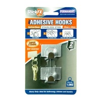 New 2pce Metal Adhesive Hook Set 1kg Suitable For Photos/Frames/Hardware/Keys