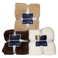1pce Plush Wool-Feel Blanket 178cm x 127cm Winter Throw