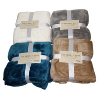 1pce Ultra Soft Mink Colour Blanket 220cm x 160cm Winter Throw