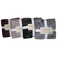1pce Glitter Polar Fleece Blanket 152cm x 127cm Winter Throw