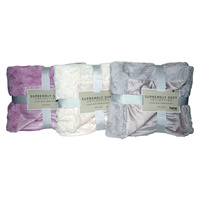 1pce Rose Mink Soft Blanket 152cm x 127cm Winter Throw