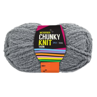 1pce Chunky Knit Yarn 100G - Grey - Macrame Cord 3 Ply Microfiber