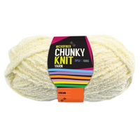 1pce Chunky Knit Yarn 100G - Cream - Macrame Cord 3 Ply Microfiber