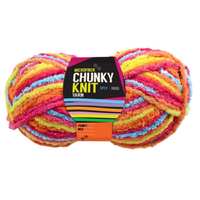 1pce Chunky Knit Yarn 100G - Fun Mix - Macrame Cord 3 Ply Microfiber