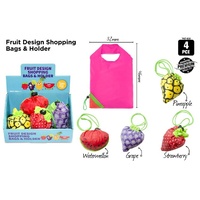 New 1pce Reusable Novelty Shopping Bag 32x46cm 4 Asst Designs Tough Foldable