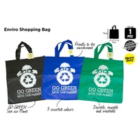 1pce Enviro Friendly Shopping Bag 35x37x19cm Reusable Washabale Durable