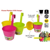 1pce Metal Hanging Garden / Flower Pot 16x12x14cm - DURAMAX