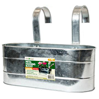 1pce Metal Hanging Flower / Garden Bucket / Pot 35.5x15x13.5cm - DURAMAX