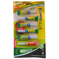 6pce Super Glue Set GEL & Debonder 3g Tubes No Drip Bond Easy Use Craft Fix