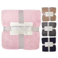 1pce Popcorn Coral Fleece Blanket 150x200cm Supreme Soft Rug