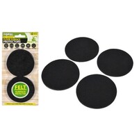 4pce Black EVA Self Adhesive Round Floor Surface Protector Anti Slip 7.5cmD