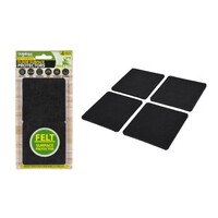 4pce Black EVA Self Adhesive Square Floor Surface Protector Anti Slip 7.5cm