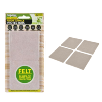 4pce Beige EVA Self Adhesive Square Floor Surface Protector Anti Slip 7.5cm