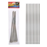 10pc Stainless Steel Cable Ties 250x4mm DIY Craft Supply for House Projects